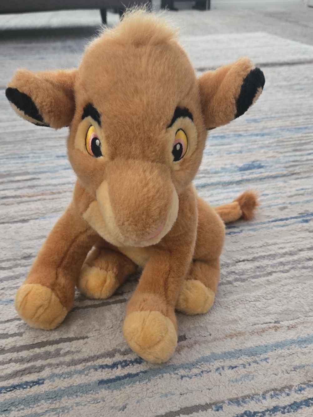 Disney Light Brown Simba Plush Cub Toy with Black Ear Accents